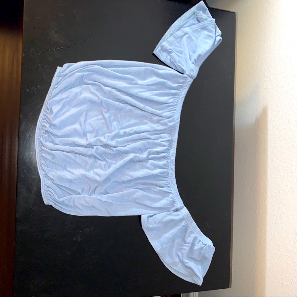 Tilly’s blue off the shoulder crop top